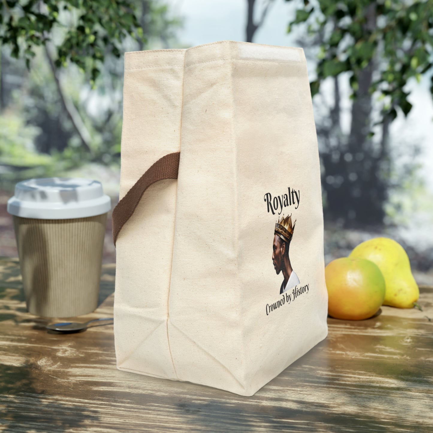 His Royalty-Canvas Lunch Bag With Strap