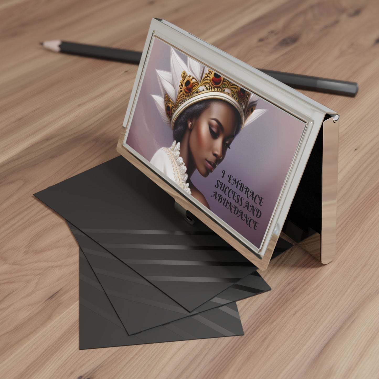 In Her Glory-/Taking Care of Business-Affirmation Business Card Holder