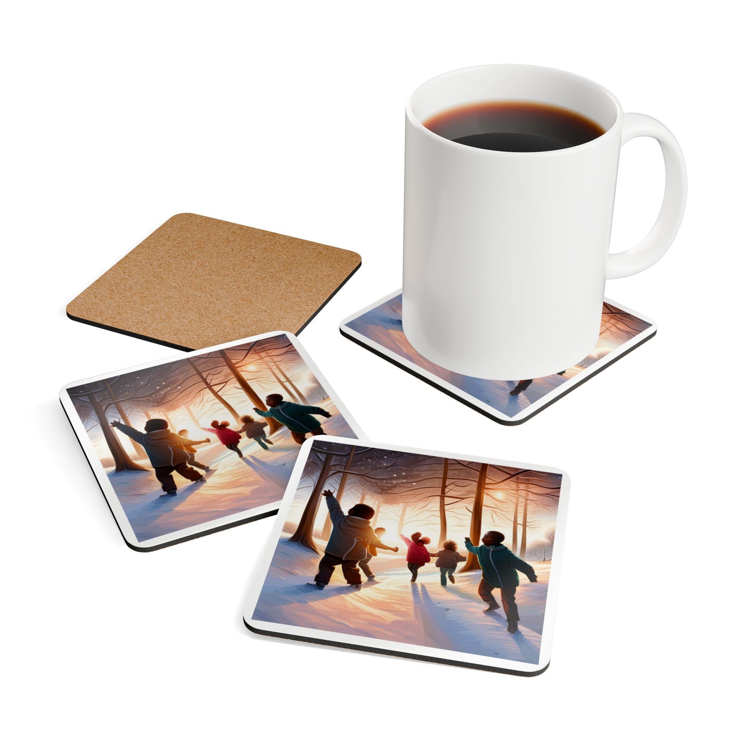 Corkwood Coaster Set