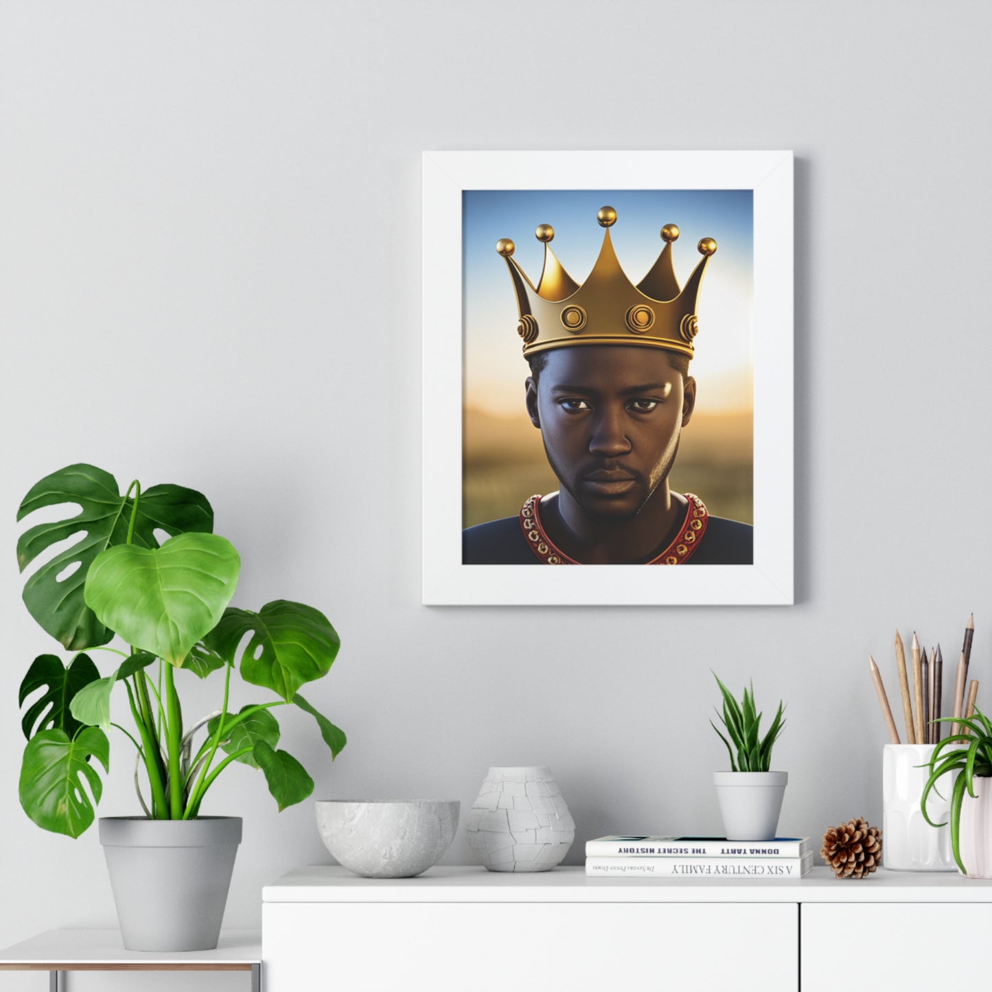 Royalty-African King Framed Vertical Poster