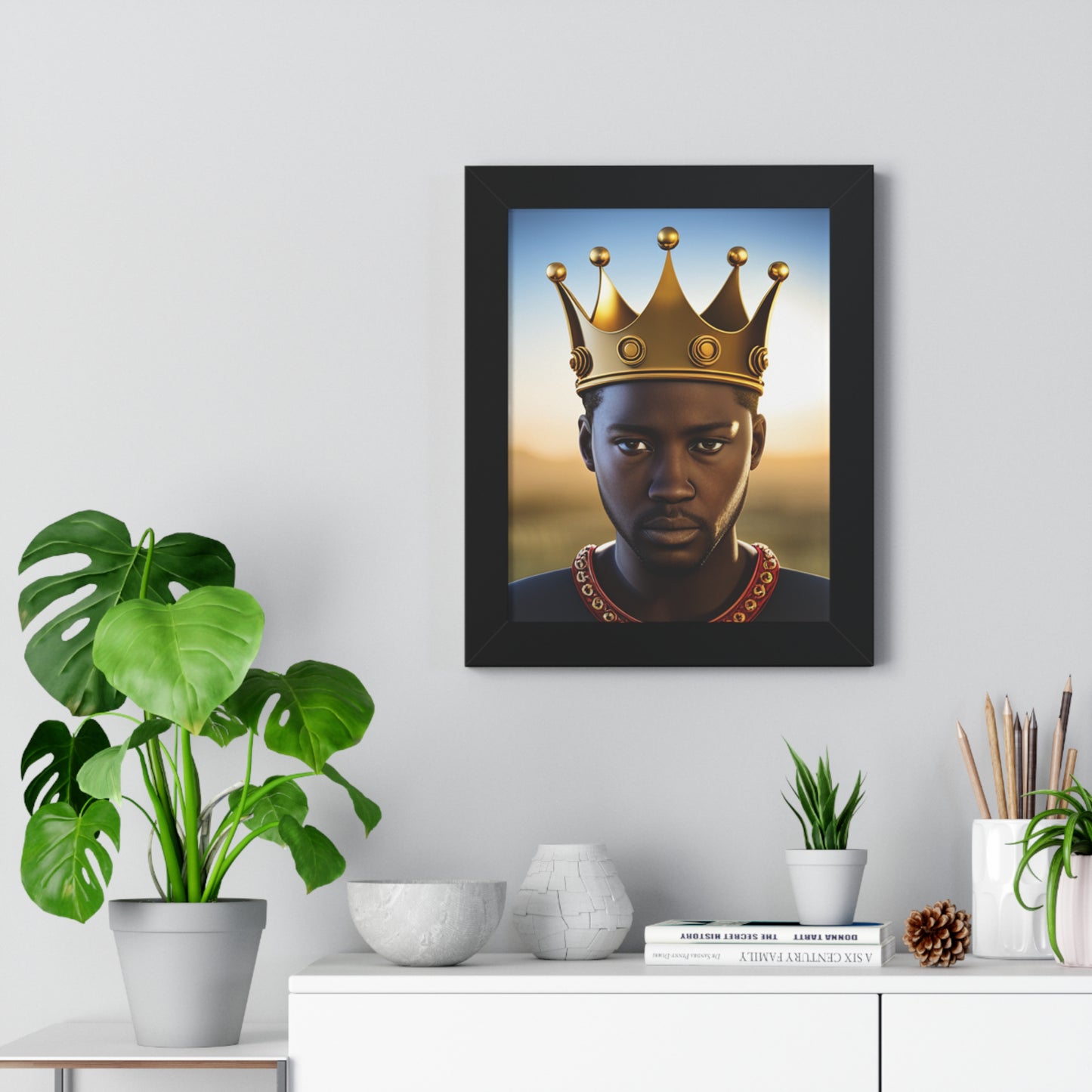 Royalty-African King Framed Vertical Poster