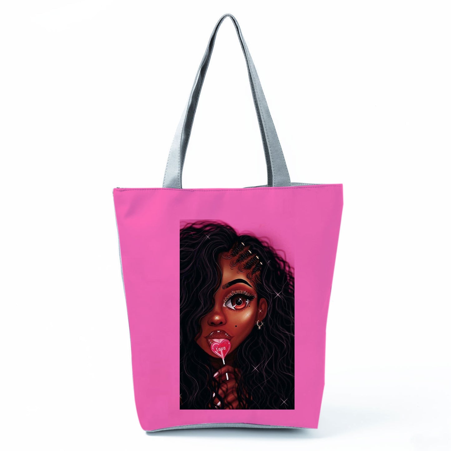 Girls Print Portable Lazy Lightweight Shopping Bag